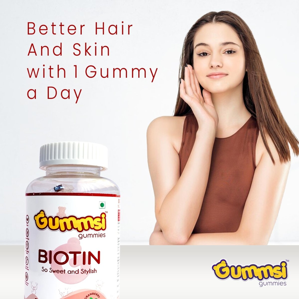Biotin Gummies - Reduce Hairfall & Hair Thinning | Promotes New Hair Growth | Vitamin B7 for Hair and Nail Health