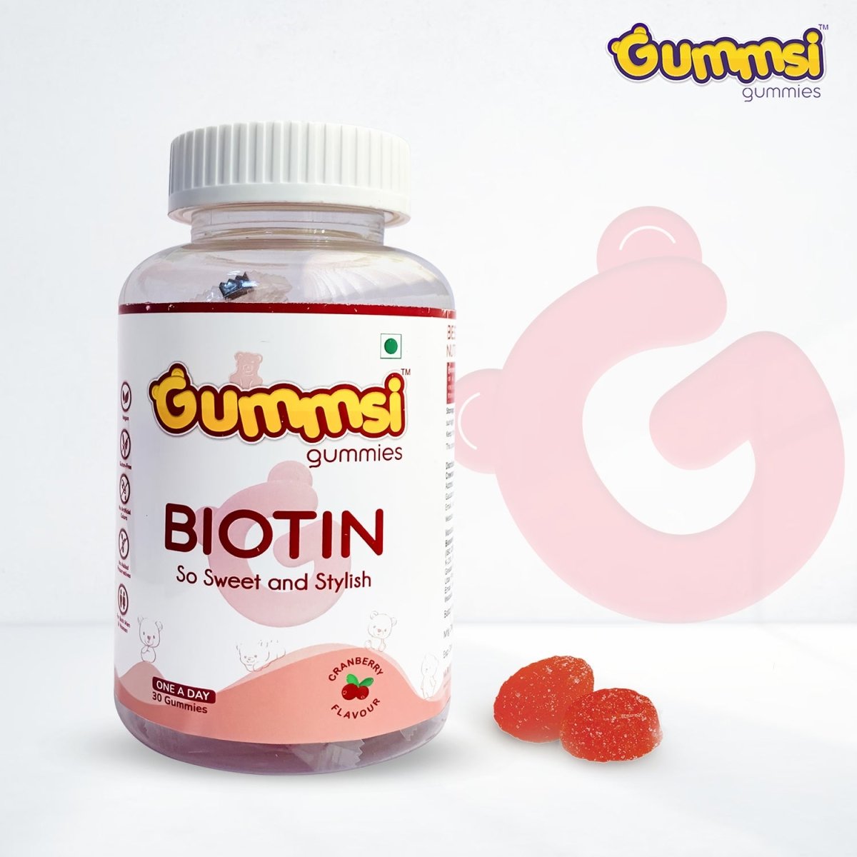 Biotin Gummies - Reduce Hairfall & Hair Thinning | Promotes New Hair Growth | Vitamin B7 for Hair and Nail Health